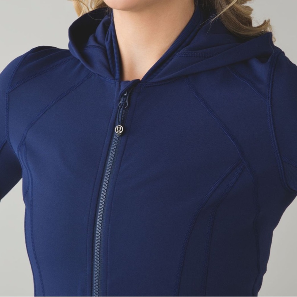 Lululemon navy blue hooded Long Jacket - Picture 10 of 16